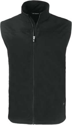 Cutter & Buck Charter Eco Full-Zip Mens Big & Tall Vest 4X-Large Tall Black