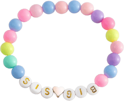Fuqimanman2020 Pastel Beads Big Sis Bracelet For Women Big Sister Announcement Bracelet Best Christmas, Halloween, New Year's Gift For Women