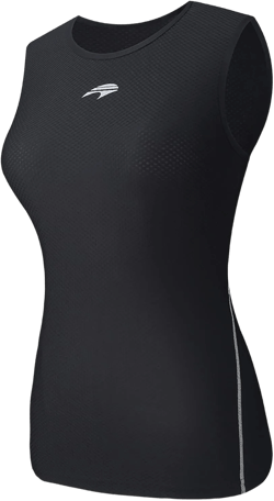 bpbtti Women's Quick Dry Sleeveless Base Layer High Wicking Tank Tops Cycling Undershirt Running Vests Large 1 Pack: Black