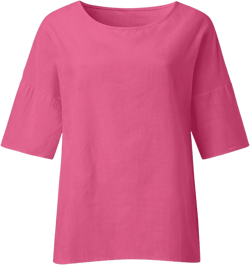 Womens Cotton Linen Shirts Casual Lightweight Gauze Tunics Tops Crewneck Blouses Spring Fashion Loose Shirts Clothing A016-hot Pink Large