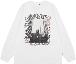 Men Long Sleeve Shirt Couple Long Sleeve T-shirt Men and Women Ins Idle Style All-Match Loose