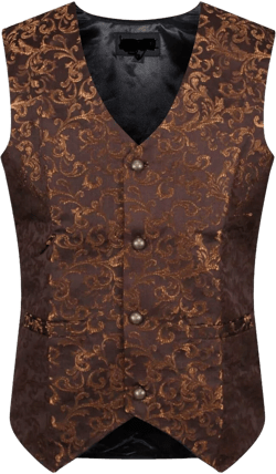 Men's Brocade Vest Waistcoat Gothic Steampunk Victorian/Western-Reenactment