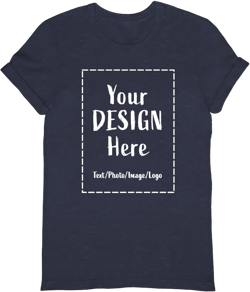 Custom Shirts for Men and Women,Customized Matching Graphic Tees Men, Personalized Custom Text Name Shirts XX-Large Heather Navy