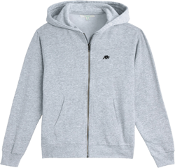 AEROPOSTALE Boys' Hooded Sweatshirt - Soft Fleece Full Zip Up Hoodie with Kangaroo Pockets - Jackets for Boys (Sizes: 4-16) 10-12 Grey
