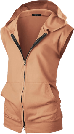 GIVON Women's Lightweight Hooded Vest Sleeveless 1/4 Zip Pullover Casual Hoodie Sweatshirt with Pockets