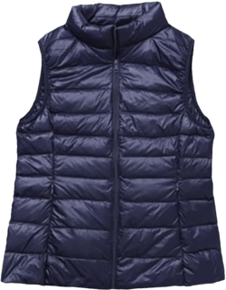 Winter Women Duck Down Vest Coat Ultralight Sleeveless Puffer Vest Jacket Windproof Duck Down Waistcoat Medium Navy