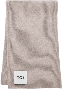 RIBBED WOOL AND CASHMERE SCARF