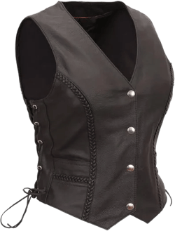 Ladies Braided Vest 508 WV Brd SL