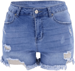 vanberfia Women's Stretchy Denim Mid Rise Jean Shorts with Pockets…