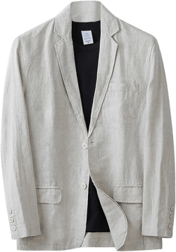 Men's Linen Cotton Casual Suits Blazer Jackets Lightweight Sports Coats Notched Lapel Blazer XX-Large Khaki