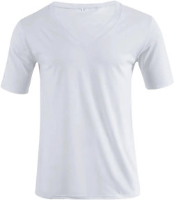 Men's Stretch V-Neck Classic Fit T-Shirt Solid Slim Short Sleeve Wicking Undershirts Fashion Shirts Fitness Tees 4X-Large White