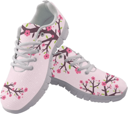 KEIAHUAN Womens Casual Fashion Flats Lightweight Running Shoes Breathable Gym Jogging Sneakers Non Slip Tennis Shoes Fashion Trendy 12 Branch and Flower