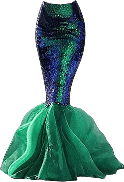 Women's Mermaid Tail Costume Sequin Maxi Skirt Halloween Cosplay Party Dress Up