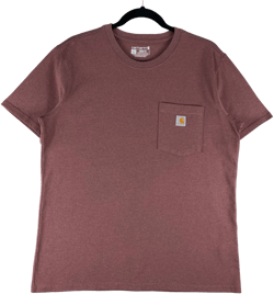 Carhartt Womens Off Brown Loose Fit Cotton Pocket Tee Shirt Size L