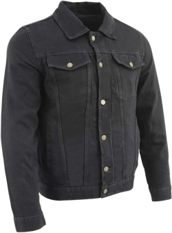 Milwaukee Leather MDM1015 Men's Black Classic Denim Jean Jacket Small Black