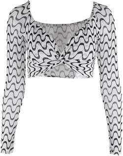Fashion Stripe Women's T-Shirt Aesthetic Skinny Sexy Deep V-Neck Cropped Shirt