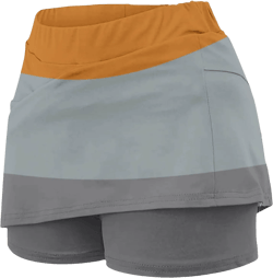 Generic Culottes for Women Stretch Yoga Skirts Shorts Solid Athletic Shorts High Waist Lightweight Tight Joggers with Pocket X-Large A02_orange