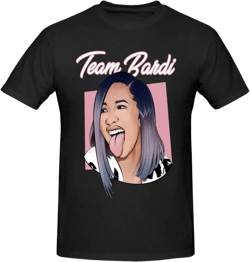 Cardi B Official Shirt Men's T-Shirt Classic Short Sleeve Top Fashion Tee Black | Amazon.com