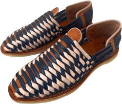 Mexico en la Piel Men's Huarache Sandals - Genuine Leather, Handmade, Slip-On, Closed-Toe, Comfortable Flats, 2 cm Rubber Sole, Casual Daily Use, Water Resistant - Size 11US