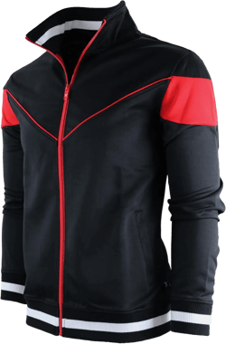 SCREENSHOT-Track Jacket Mens Urban Hip Hop Premium Track Jacket - Slim Fit Side Taping Sportswear Urbanwear Streetwear Top X-Large F11956-black/Black