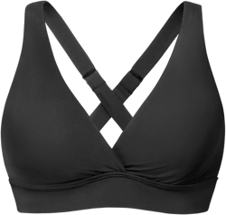 Aqua Eve Women Bikini Top Only Push Up Swimsuit Top Padded Bathing Suit Top for Large Bust Large Black