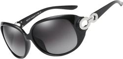 DUCO Oversized Polarized Sunglasses for Women Retro Trendy Frame Vintage Ladies Shades UV Protection 1220