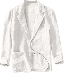 Mens Loose Fit Linen Cotton Casual Blazers Lightweight Button Down Sport Coats Lapel Collar Summer Suit Blazer Jacket X-Large White
