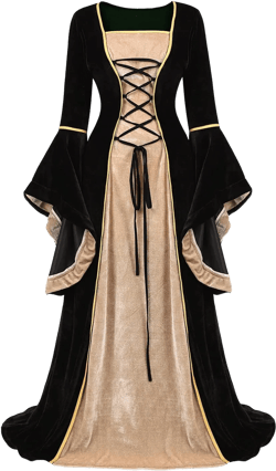 Lehauya Renaissance Costumes for Women Medieval Faire Dress Velvet Irish Dresses Halloween Costumes