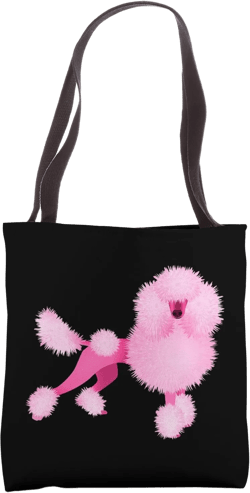 Cute Pink Poodle Design 50's Sock Hop Themed Parties Retro Tote Bag