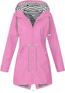 Women Water Resistant Rain Jacket Waterproof Windbreaker Plus Size Lightweight Hooded Raincoat Packable Travel Jacket Small 01-hot Pink
