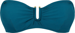 Firpearl Women Underwire Bikini Top Only A-C Cup Strapless Bathing Suit Top Push Up Bandeau Swimsuit 14 Blue Coral