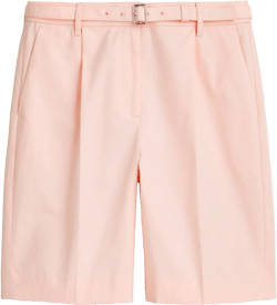 Pleated 9" trouser short in cotton blend