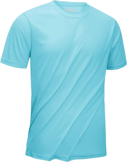KEFITEVD Men's Short Sleeve UPF 50+ Sun Protection Shirts Quick Dry Rashguard Swim Shirt SPF Workout Fishing Athletic T-Shirt Lake Blue X-Large