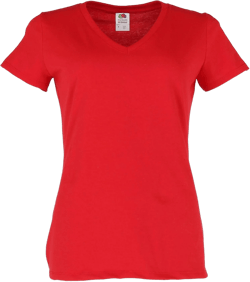 Fruit of the Loom  Cotton V Neck Tee Shirt (Women)