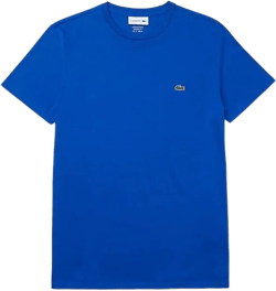 Lacoste Mens Crew Neck Pima Cotton Jersey T-shirt Blue TH6709 HJM
