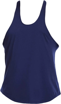 Maiyifu-GJ Men's Gym Y-Back Tank Top Bodybuilding Fitness Muscle Sleeveless T Shirt Lightweight Workout Athletic Vests Tee 3X-Large Dark Blue