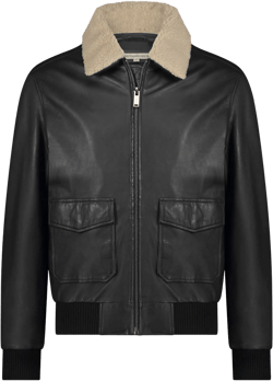 Jackson | Shearling Leather Bomber Jacket
