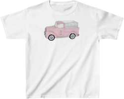 Women Y2k Short Sleeve Baby Tees Flower Butterfly Print Slim Fit Crew Neck Crop Top Summer Retro Cute Going Out Tops