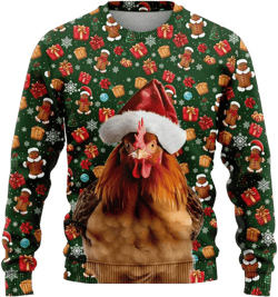 Animal Ugly Christmas Sweatshirt for Women, 3D Gingerbread Cookie Sweater Mens Funny Xmas Shirts (HN-SW05) at Amazon Women’s Clothing store