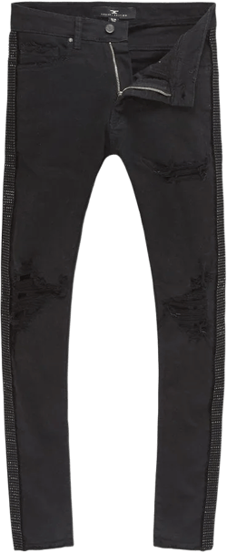 Jordan Craig Black VEGAS STRIPED DENIM 2.0 (TRIPLE BLACK)