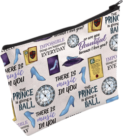 Musical Inspired Gift Princess Musical Theater Zipper Pouch Makeup Bag Gift For Actor Actress (Giving Ball Bag)