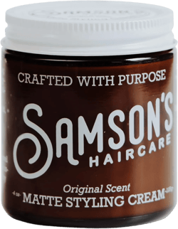 SAMSON'S HAIRCARE Matte Styling Cream, Best Matte Finish with Easy Application, Nourishes and holds hair, Ideal for both Men & Women, 4 oz.