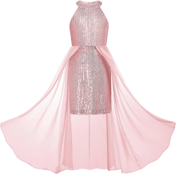 GRACE KARIN Girls Halter Neck Sequin Dress 6-14Y Kids Fancy Formal Party Prom Sparkly Pageant Birthday Graduation Dresses: Clothing, Shoes & Jewelry