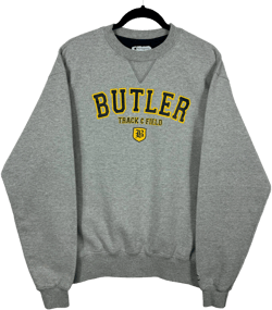 Champion Light Grey Butler Track & Field Cotton Crewneck Sweater Size M