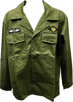 Charlie Kelly Military Shirt Jacket - Everyday Wear & Costume - Olive Green Button Up With Patches - TV Show Fan Apparel Gift