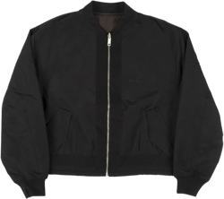 SECOND LAYER REVERSIBLE BONELESS BOMBER BLACK BROWN