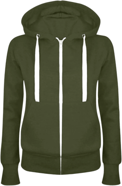 BOXIACEY Fleece Hoodie Women Zip Up Drawstring Jacket Long Sleeve Lightweight Hoodie Casual Hooded Jacket with Pockets XX-Large 04-army Green