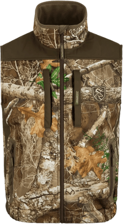 Drake Waterfowl Men MST Eqwader Insulated Fleece-Lined Waterproof Windproof Breathable Adjustable Outdoor Hunting Zip Vest X-Large Edge