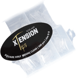 Sofi Art Xtension Nail Tips Square Half Moon Clear