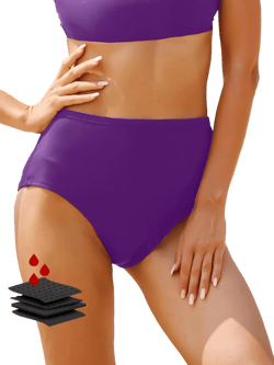 feitycom Period Swimwear-Menstrual Swimsuit Bikini Bottoms-High Waisted Leakproof Swim Bottoms for Teens Girls and Women. : Clothing, Shoes & Jewelry